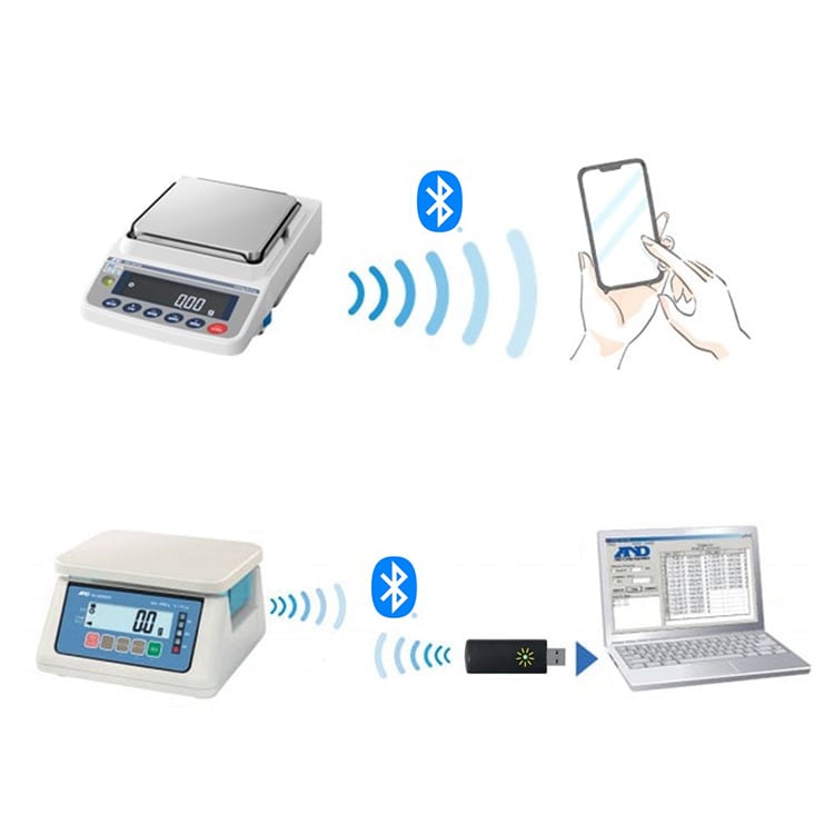 Bluetooth®通信に対応している天びん・はかり