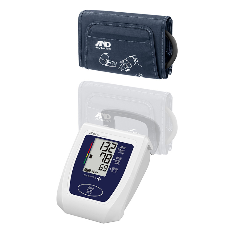 限定品エー・アンド・デイ UA-654Plus 上腕式血圧計 Plusシリーズ ホワイト・ダークネイビー 身体測定器・医療計測器 