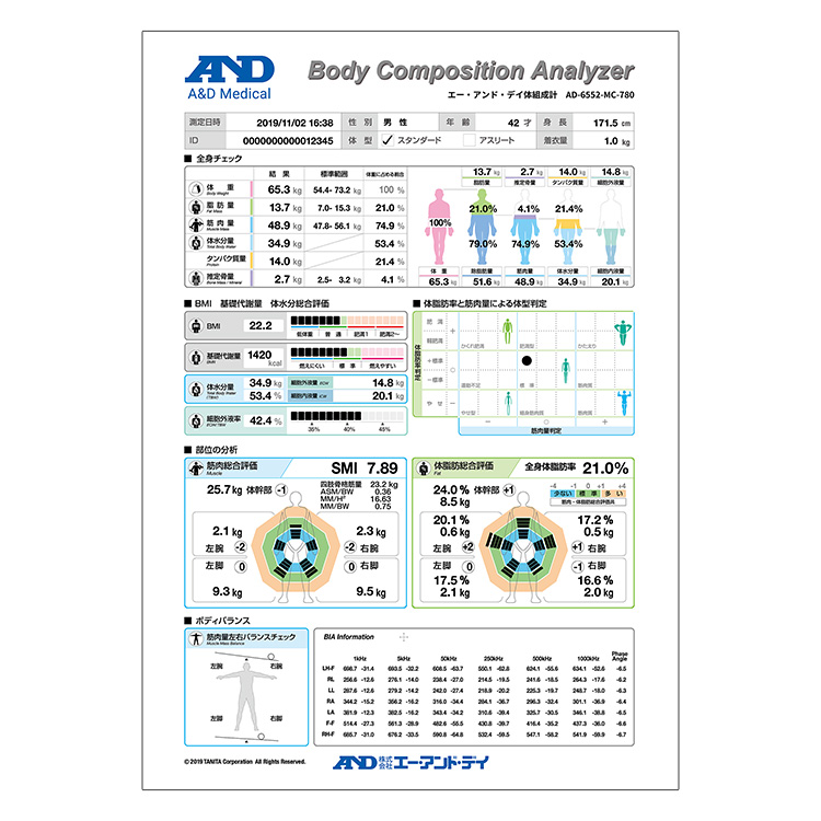 体成分分析装置　AD-6552-MC-780 画像