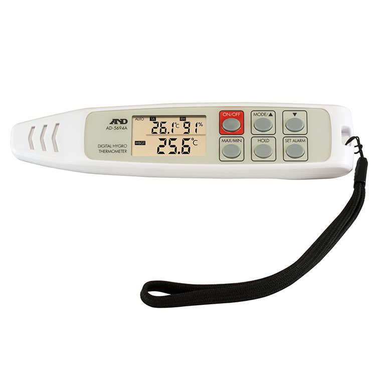 携帯形 熱中症指数計 / 熱中症指数モニター・温湿度計 AD-5694A 画像
