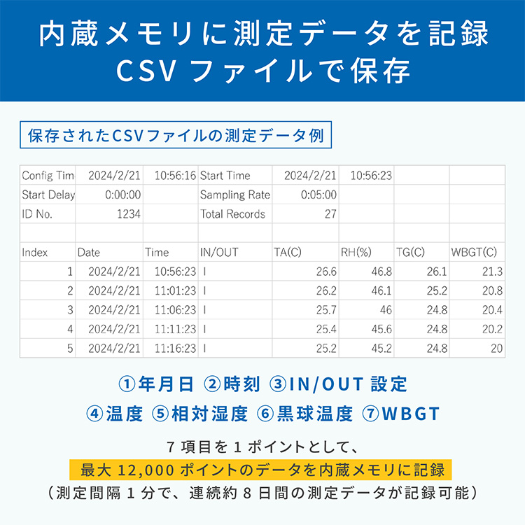 黒球形 熱中症指数計 / 熱中症指数データロガー AD-5695DLB 画像