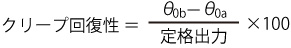 クリープ回復性計算式