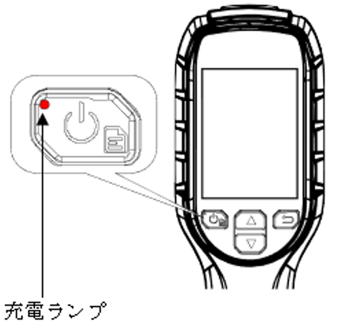 充電ランプ赤色点灯