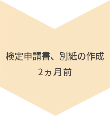 検定申請書、別紙の作成　2ヵ月前