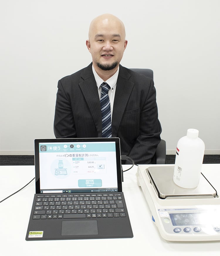 インタビューいただいた日本コントロールシステム株式会社 薬品管理ユニット　カスタマーサクセスリーダー　海藤翔太様の画像