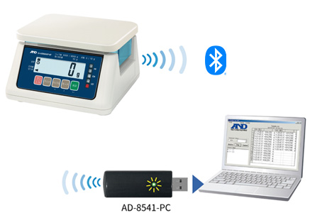 検定付き防塵・防水はかり　SJ-AWP/SJ-AWP-BTシリーズのBluetooth接続イメージ画像